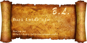 Buzi Letícia névjegykártya